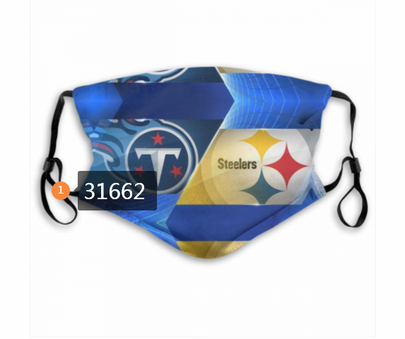 2020 NFL Pittsburgh Steelers 26057 Dust mask with filter->nfl dust mask->Sports Accessory